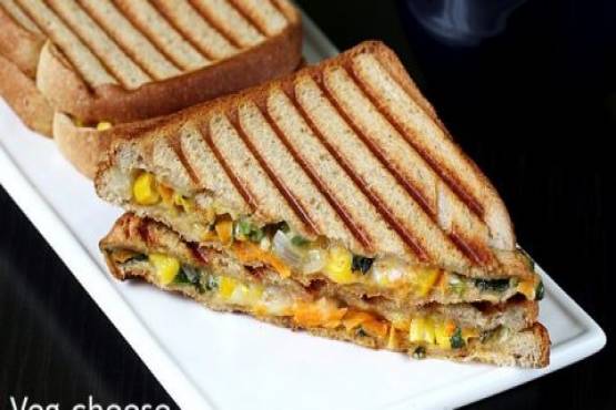 Grilled Cheese Vegetable Sandwich